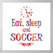 Essen, schlafen und Fußball Poster (Vorne)