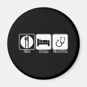 essen schlafen untersuchen Arzt Magnet