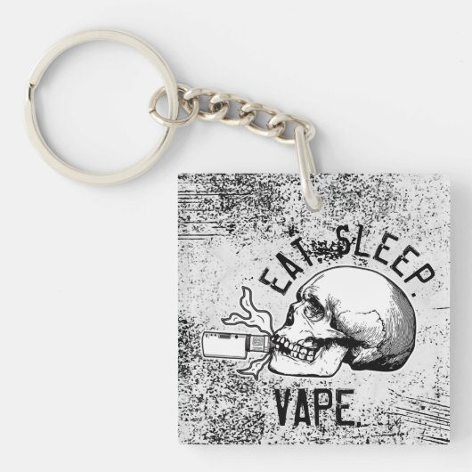 Essen. Schlafen. Vape. Pro Vaping T - Shirt Schlüsselanhänger (Vorderseite)