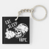 Essen. Schlafen. Vape. Vape Life. Pro Vaping T Schlüsselanhänger (Rückseite)