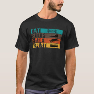 Essen Schlafen Verblassen Wiederholen Vintage-Barb T-Shirt