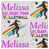 ESSEN, SCHLAFEN VOLLEYBALL PERSONALISIERT FABRIK STOFF (Nahaufnahme)