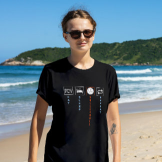 Essen, schlafen, Volleyball, T - Shirt wiederholen