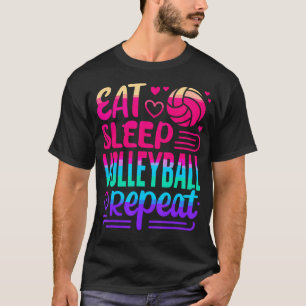 Essen Schlafen Volleyball Wiederholen Volleyball T-Shirt