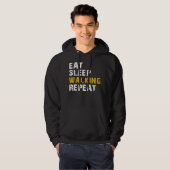 Essen schlafen Walking Hoodie (Vorne ganz)