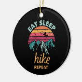 Essen, schlafen, wandern, wiederholen keramik ornament (Links)