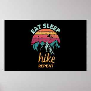 Essen, Schlafen, Wandern, Wiederholen Poster