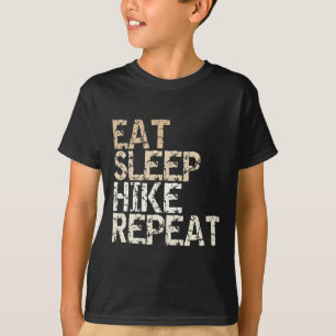 Essen Schlafen Wandern Wiederholen Vintage Spruch  T-Shirt