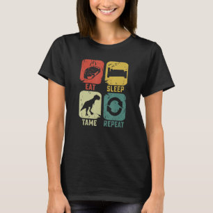 Essen Schlafen Zähmen Wiederholen Dinosaurier Gami T-Shirt