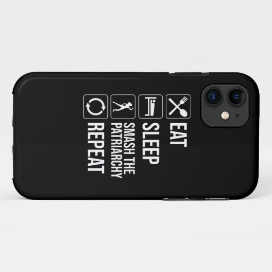 Essen. Schlafen. Zerschlagt das Patriarchat. Wiede Case-Mate iPhone Hülle (Rückseite (Horizontal))