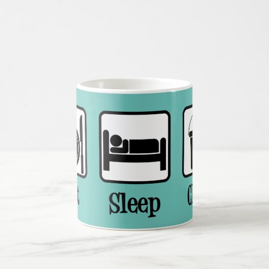 Essen schlafend sauber kaffeetasse (Mittel)
