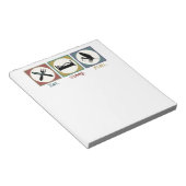 Essen schlafende Forelle Notizblock (angewinkelt)