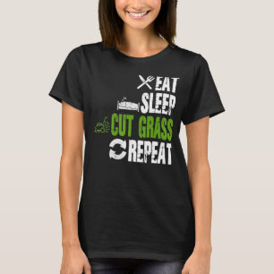 Essen schlafende Gras Wiederholung Landschaft Land T-Shirt