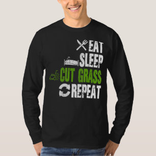 Essen schlafende Gras Wiederholung Landschaft Land T-Shirt