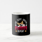 Essen schlafende Groom Wiederholung Pet Grooming H Kaffeetasse (Mittel)