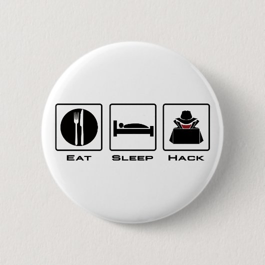 Essen Schlafhack Button (Vorderseite)