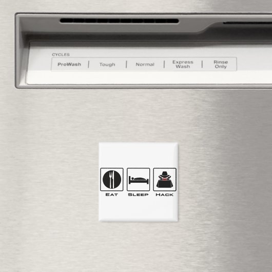 Essen Schlafhack Magnet (In Situ (Geschirrspüler))