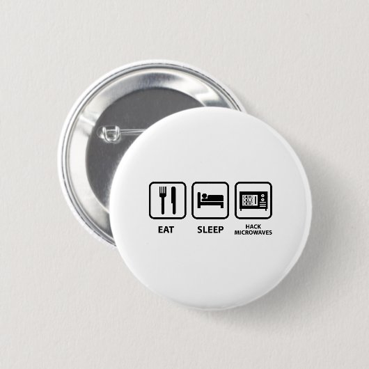 Essen Schlafhack Mikrowellen Button (Vorne & Hinten)