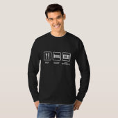 Essen Schlafhack Mikrowellen T-Shirt (Vorne ganz)