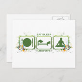 Essen Schlafmeditat Postkarte (Vorne/Hinten)