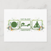 Essen Schlafmeditat Postkarte (Vorderseite)