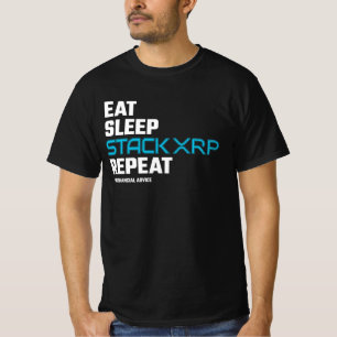 Essen Schlafstapel Funny XRP Crypto Zitat Meme T-Shirt