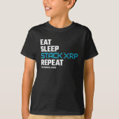 Essen Schlafstapel Funny XRP Crypto Zitat Meme T-Shirt (Vorderseite)