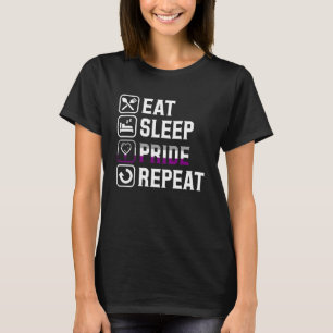 Essen Schlafstolz Wiederholung des asexuellen Stol T-Shirt