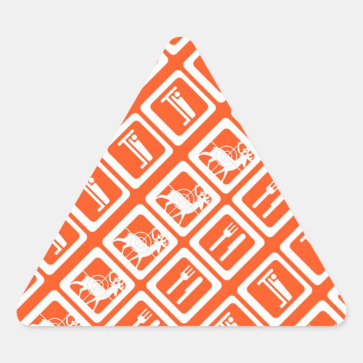 Essen Schlafsuche Dreieckiger Aufkleber (Vorderseite)