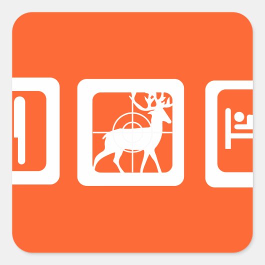 Essen Schlafsuche Quadratischer Aufkleber (Vorderseite)