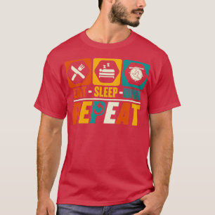 Essen Schlaftaube Jagd Wiederholung Funny Columbid T-Shirt