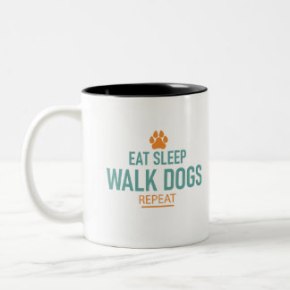 Essen Schlafwandhunde wiederholen Funny Puppy Lieb Zweifarbige Tasse
