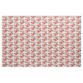ESSEN, SCHLAFZÜGE, ROTES DESIGN STOFF (Yard (91,4 cm))