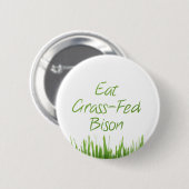 Essen Sie bäuerischen Bison Button (Vorne & Hinten)