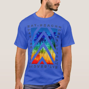 Essen Sie Beach Sleep Wiederholung Sommerurlaub T- T-Shirt