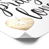 Essen Sie beten Liebe Inspiration Typografie Zitat Poster (Ecke)