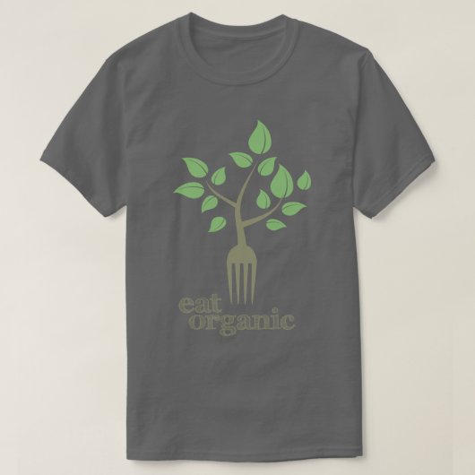 Essen Sie Bio Nahrungsmittelslogan-natürlichen T-Shirt (Design vorne)