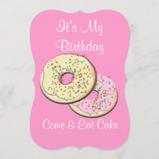 Essen Sie Cake Fun Geburtstagsfeier Ankündigung