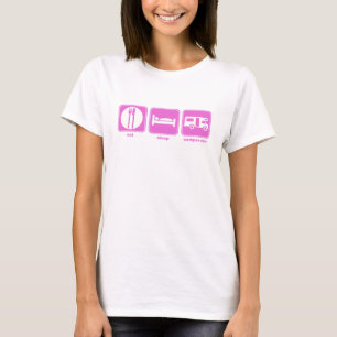 essen Sie campervan Rosa des Schlafes T-Shirt