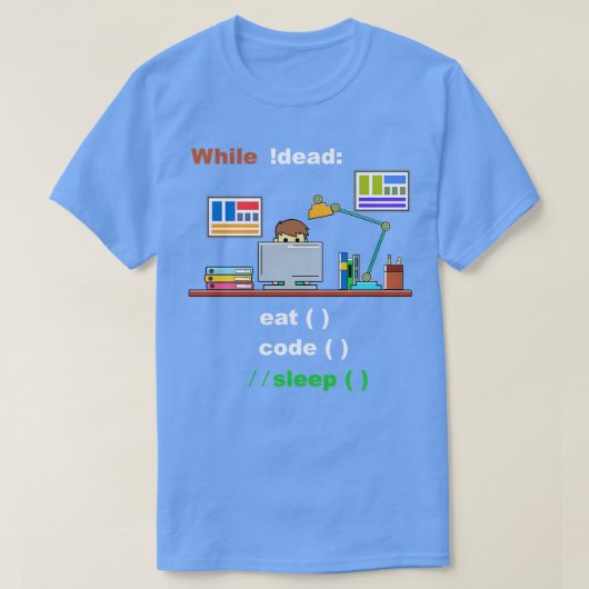 Essen Sie Code schlafen Computerwissenschaft Pytho T-Shirt (Design vorne)