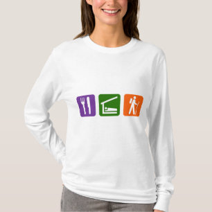 Essen Sie das Schlaf-Wandern T-Shirt