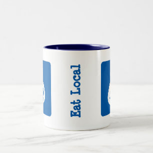Essen Sie das Zweifarbige Tasse