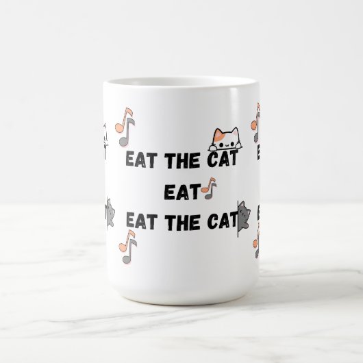 Essen Sie den Cat Funny Kaffeetasse (Mittel)