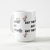 Essen Sie den Cat Funny Kaffeetasse (Vorderseite Links)