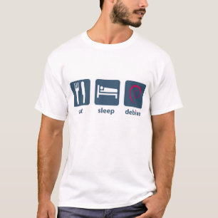 Essen Sie den debian Schlaf T-Shirt