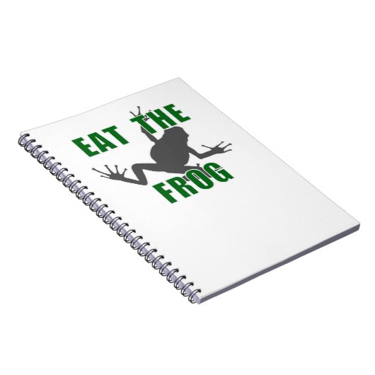 Essen Sie den Frosch - Motivation für Unternehmer Notizblock (Rechte Seite)