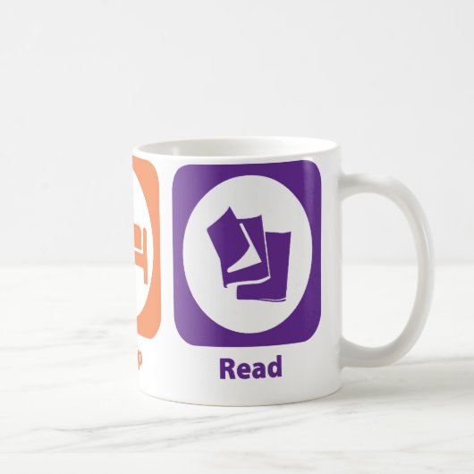 Essen Sie den gelesenen Schlaf Kaffeetasse (Rechts)
