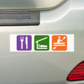 Essen Sie den Kayaking Schlaf Autoaufkleber (Auf Auto)