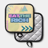 Essen Sie den Ofen-Mitt der reichen 90er Jahre Topflappen (Vorderseite/Rückseite)