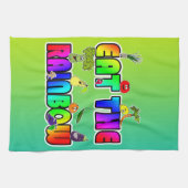 Essen Sie den Regenbogen Geschirrtuch (Horizontal)